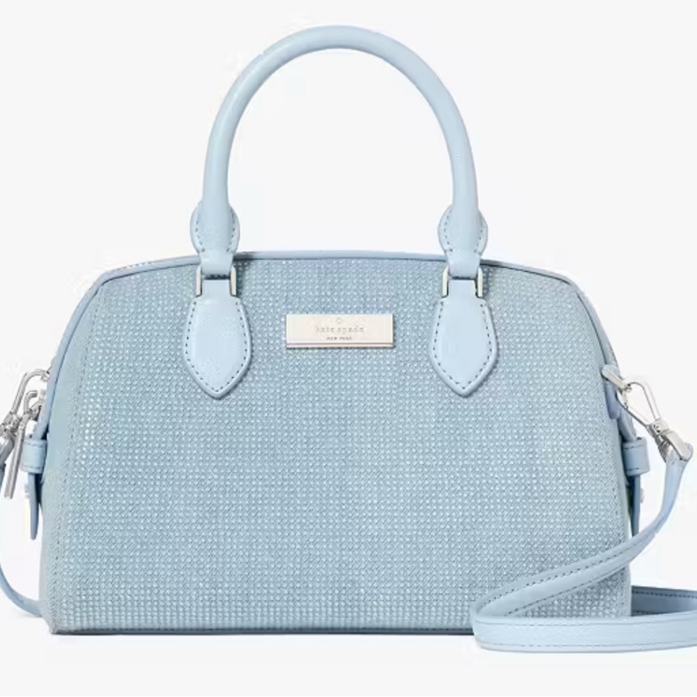 Kate Spade Madison Studded Denim Small Dolly Duffle NWT - Picture 7 of 11